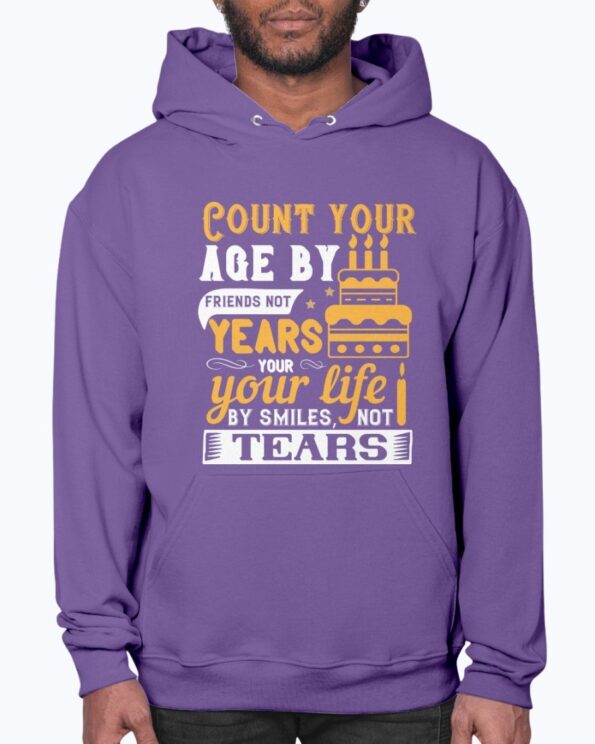 Count Your Age by Friends Purple Hoodie