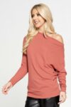 Sienna Rib Knit Off the Shoulder Top for Women