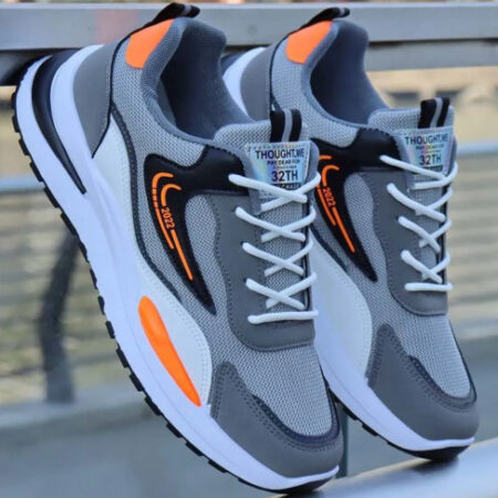 Men's Sneakers Spring Trend Breathable Travel Running Sports Mixed Grey Colors Casual Shoes