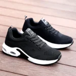 All Seasons Mesh Surface Breathable Light Sports Women’s Black Shoes