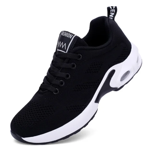 All Seasons Mesh Surface Breathable Light Sports Women's Black Shoes