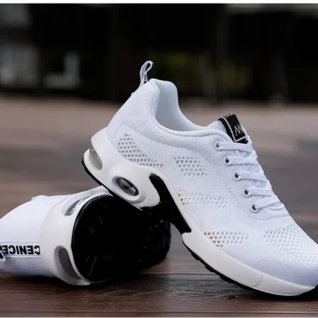 All Seasons Mesh Surface Breathable Light Sports Women's White Shoes