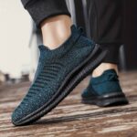 Men’s Shoes Socks Spring And Summer Cross-Border Trend Breathable Running Blue Color Shoes