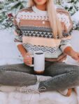 Geometric Knit Outwear for Women