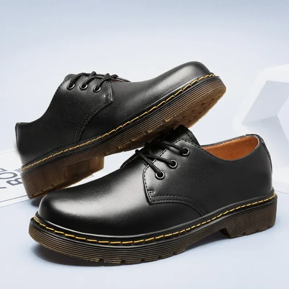 British Style Luxury Outdoor Brand Thick Bottom Oxford Black Shoes