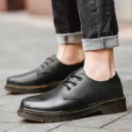 British Style Luxury Outdoor Brand Thick Bottom Oxford Black Shoes 2