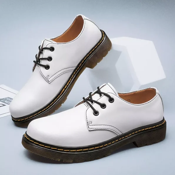 British Style Luxury Outdoor Brand Thick Bottom Oxford White Shoes