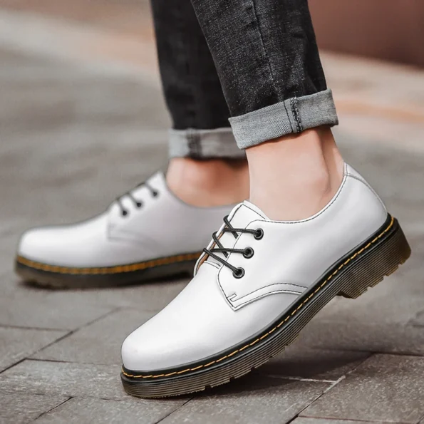 British Style Luxury Outdoor Brand Thick Bottom Oxford White Shoes