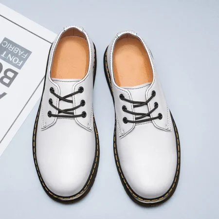 British Style Luxury Outdoor Brand Thick Bottom Oxford White Shoes