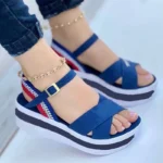 Cross-Border Blue Color Sandals Manufacturers Wholesale For Women