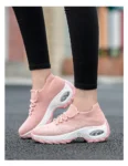 Cross-Border New Air Cushion Pink Color Women’s Shoes Thick Soles Shaking 2