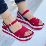 Cross-Border Red Color Sandals Manufacturers Wholesale For Women