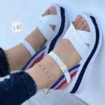 Cross-Border Summer Muffin Bottom Foreign Trade White Color Sandals Manufacturers Wholesale For Women 2