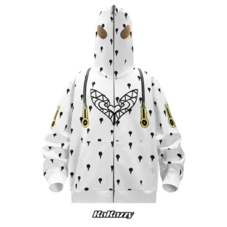 High Quality Cosplay Printed White Color Hoodie Unisex