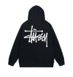 High Quality Men Classic Printed Black Hoodie