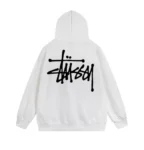 High Quality Men Classic Printed White Hoodie