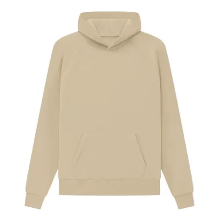 High Quality Velvet Pullover Beige Hoodie For Men