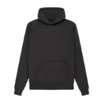 High Quality Velvet Pullover Black Hoodie For Men