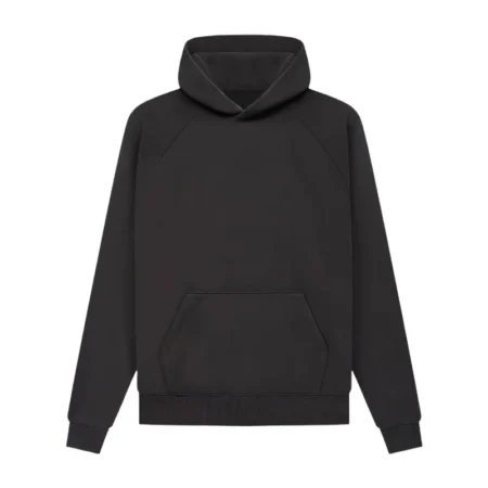 High Quality Velvet Pullover Black Hoodie For Men