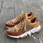 Leopard Print Casual Flat Lace-up Sports Women’s Shoes 5