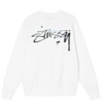 Man’s White Stussy Crewneck Sweatshirt