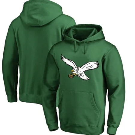 Men’s Comfortable High Quality Eagles Logo Printed Deep Green Hoodie