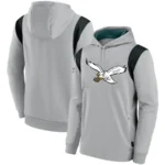 Men’s Comfortable High Quality Simple Eagles Logo Printed White Hoodie