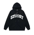 Men’s Cross-Border Printed Zipper premium Black Hoodie