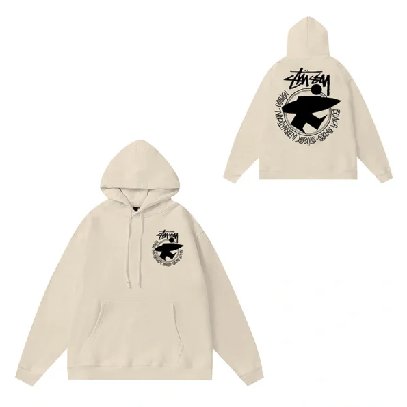 Men’s Premium Beige Hoodie with Printed Logo