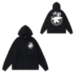 Men’s Premium Black Hoodie with Printed Logo