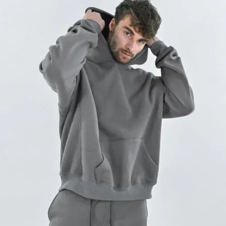 Men’s Premium Quality Long Sleeve Grey Hoodie