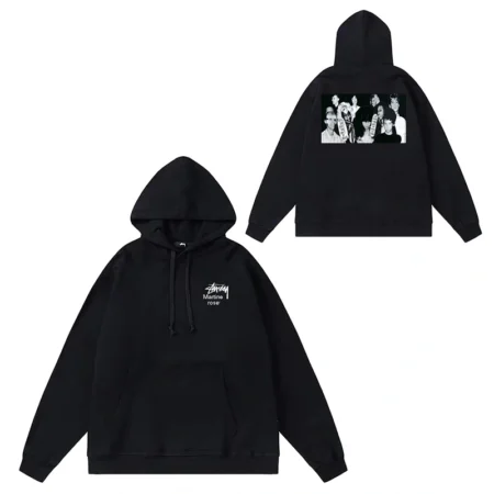 Men’s Premium Trendy Printed Logo Black Hoodie