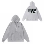 Men’s Premium Trendy Printed Logo Grey Hoodie
