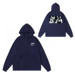 Men’s Premium Trendy Printed Logo Navy Blue Hoodie