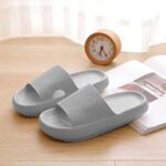 Men’s Women Summer Indoor Home Cross-Border Bathroom Bath Home EVA Men’s Flip-Flops Grey Color