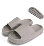 Men’s Women Summer Indoor Home Cross-Border Bathroom Bath Home EVA Men’s Flip-Flops Grey Color