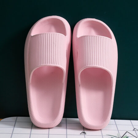 Men's Women Summer Indoor Home Cross-Border Bathroom Bath Home EVA Men's Flip-Flops Pink Color