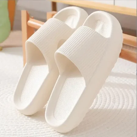 Men's Women Summer Indoor Home Cross-Border Bathroom Bath Home EVA Men's Flip-Flops White Color