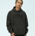 Men's Woolen Premium Grey Hoodie for Spring & Autumn Elegance