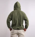 Men's Zipper Casual Green Hoodie for Outdoor Adventures