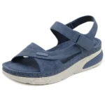 Navy Color Sandals Casual Sports Comfortable Thick Soled Velcro Seam Big Size Women’s Shoes