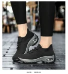 New Black Color Air Cushion Women’s Shoes Thick Soles Shaking