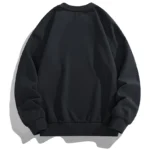 New Crew-Neck Black Sweatshirt Men’s Autumn and Winter Long Sleeve