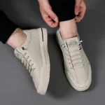 New Embosed Breathable Sports Casual Youth Trend Beige Men’s Shoes