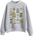 New Grey Unisex Women Men Long Sleeve Popular Autumn Winter Outdoor Sweatshirt 1