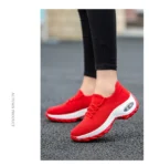 New Red Color Air Cushion Women’s Shoes Thick Soles Shaking