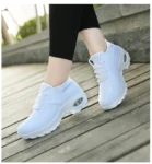 New White Color Air Cushion Women’s Shoes Thick Soles Shaking