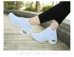 New White Color Air Cushion Women’s Shoes Thick Soles Shaking