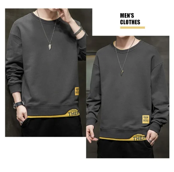 New mens Sweatshirt autumn and winter plus fleece thick loose trend all 2