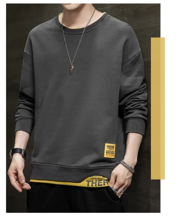 New men's Sweatshirt autumn and winter plus fleece thick loose trend all